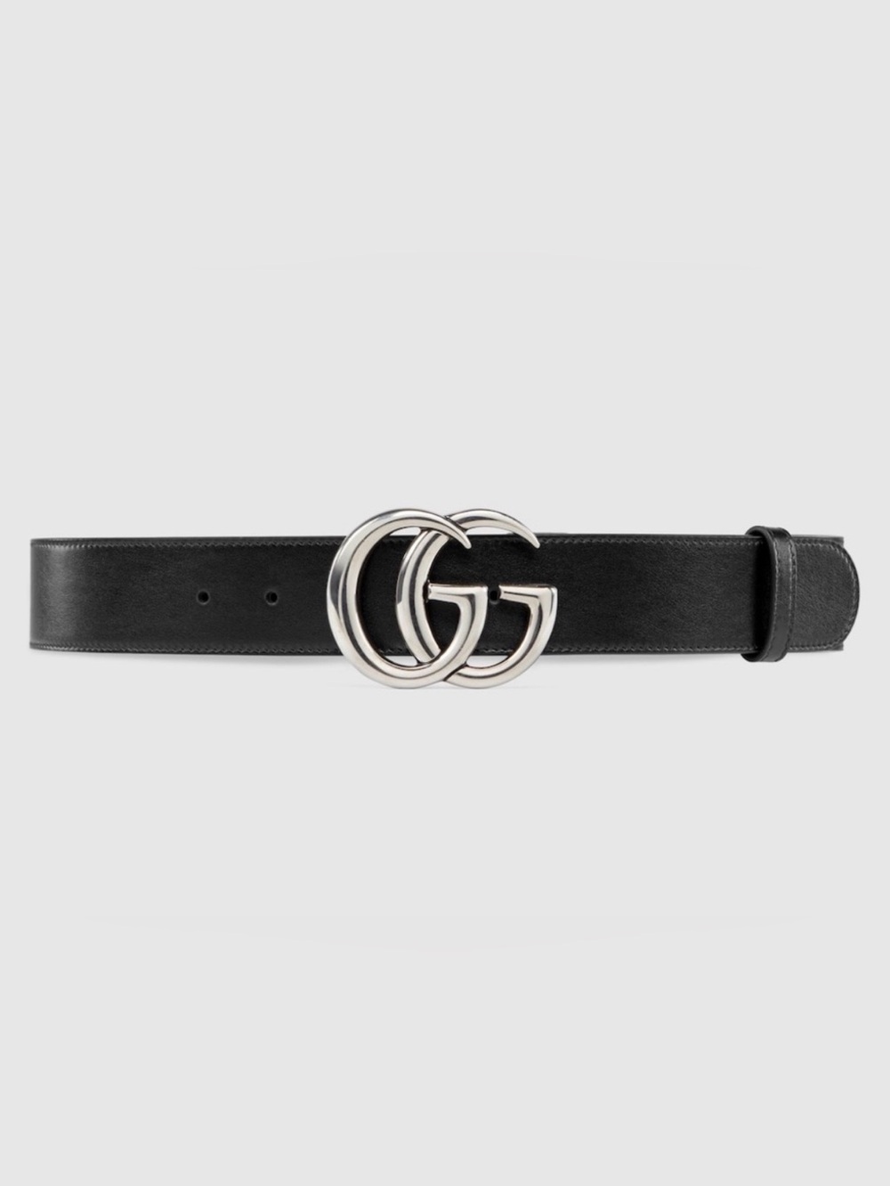 Gucci Black Leather Belt with Gold GG Marmont Buckle- 100 L W Box & Dustbag - Picture 5 of 16